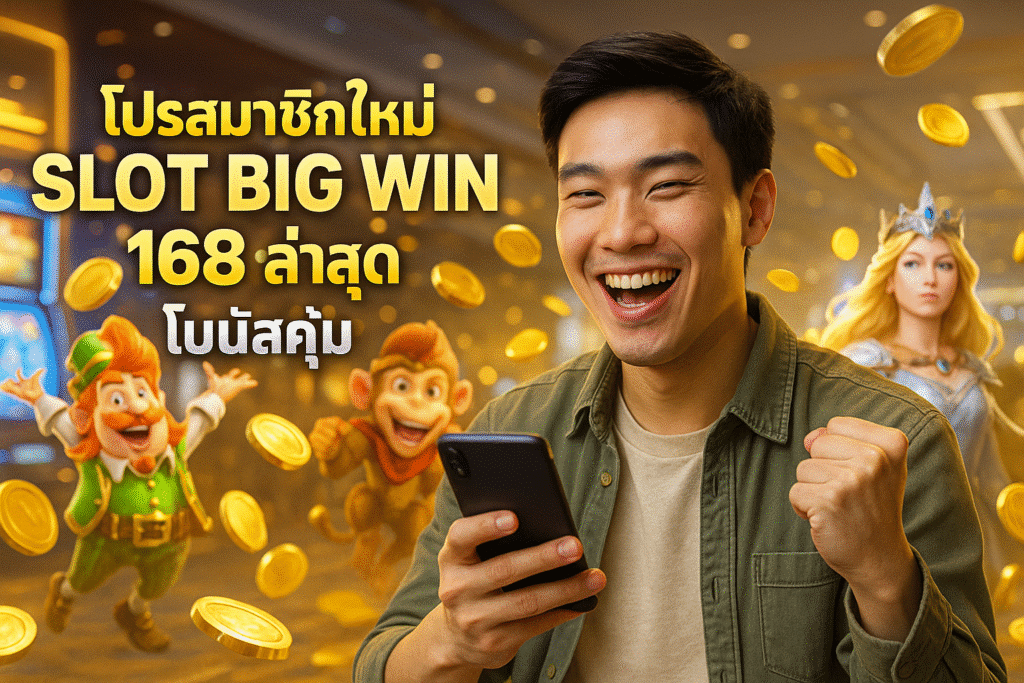 โปรสมาชิกใหม่ SLOT BIG WIN 168 ล่าสุด โบนัสคุ้ม