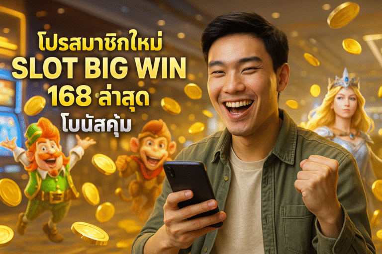 โปรสมาชิกใหม่ SLOT BIG WIN 168 ล่าสุด โบนัสคุ้ม