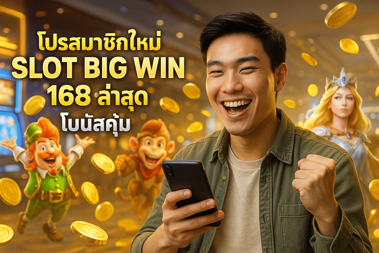 โปรสมาชิกใหม่ SLOT BIG WIN 168 ล่าสุด โบนัสคุ้ม